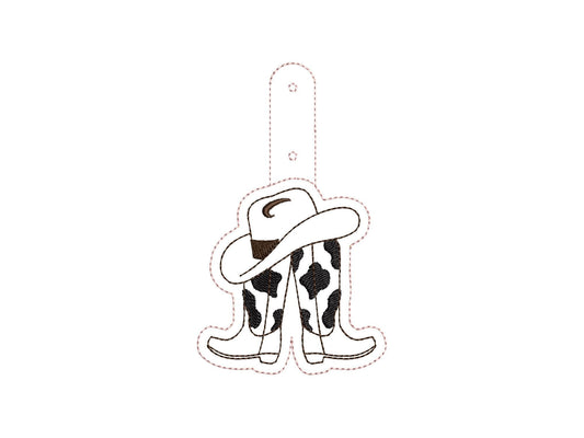 Cowboy Boots and Hat Keychain