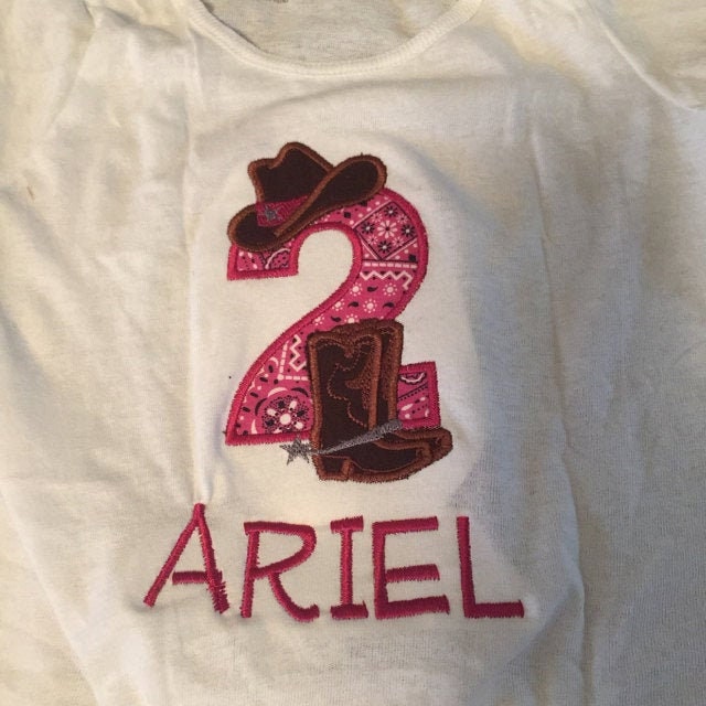 Cowboy Birthday Numbers Applique