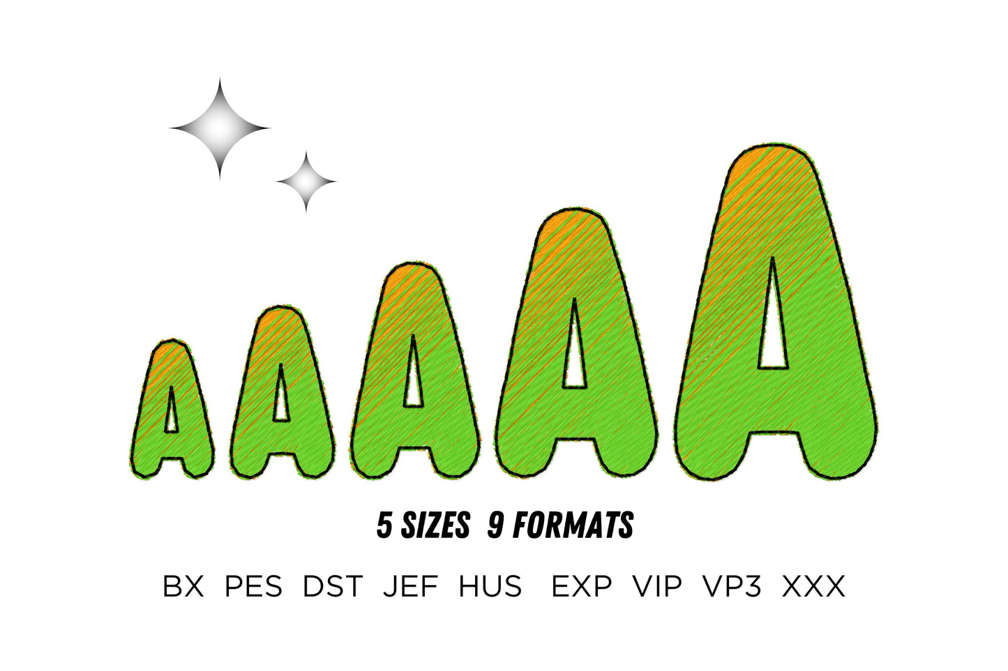 Iridescent Gradient Ombre Font Sweetie