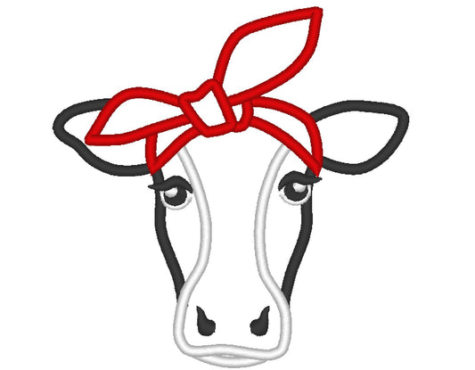 Cow Face Applique