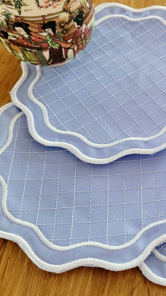 Scalloped Napkin Coaster Doily ITH