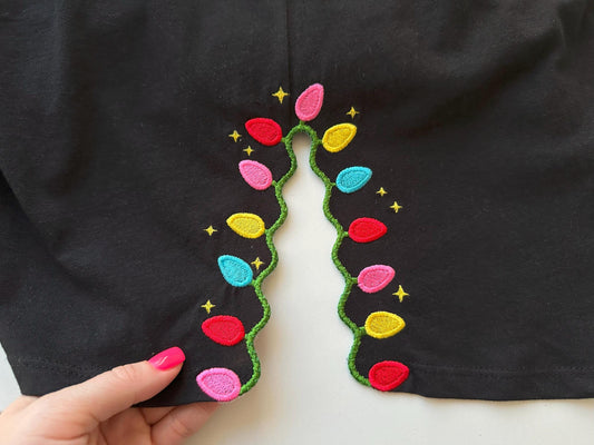 Christmas Lights Split Side Seam