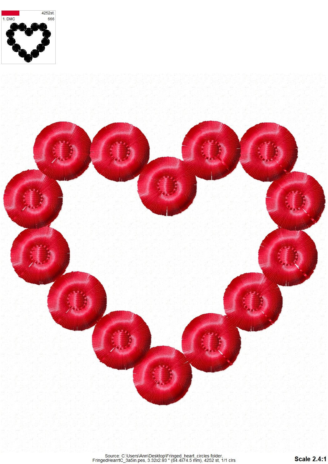 Fringed Pom Poms Heart Monogram Frame