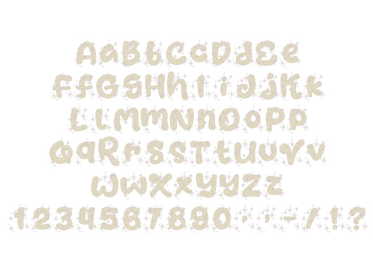 Sparkle Glitter Font Night Starry Sky