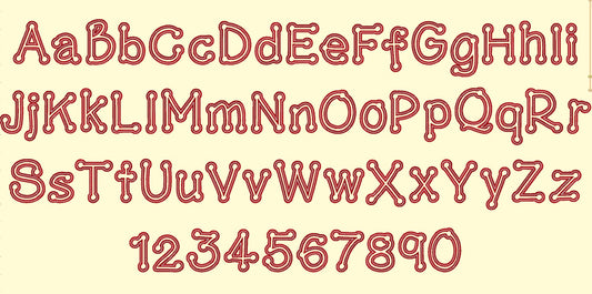 Dot To Dot Font Applique