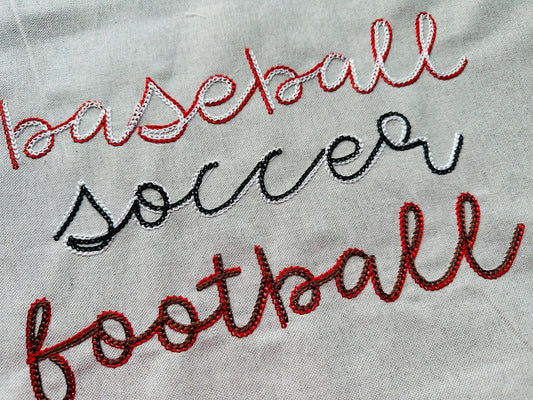 Light Stitch Double Chain Wide Font