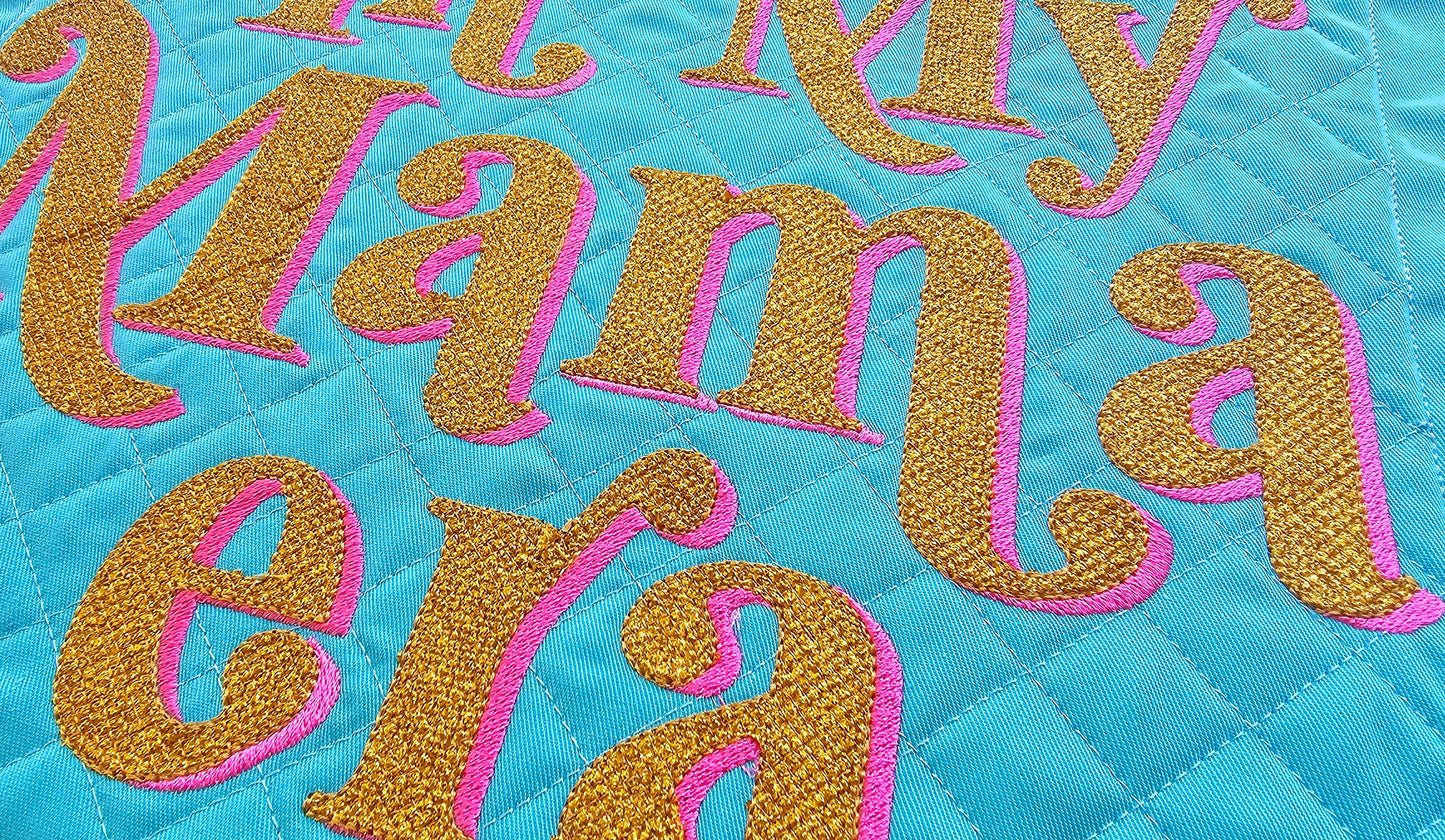 Vintage Glitter HTV vinyl Font