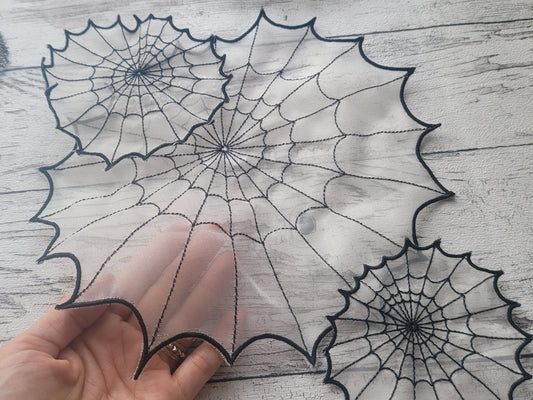 Spiderweb Halloween Napkins ITH
