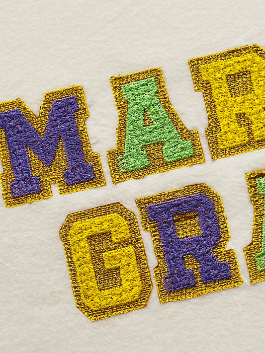 Mini Faux Chenille Glitter HTV Vinyl Font