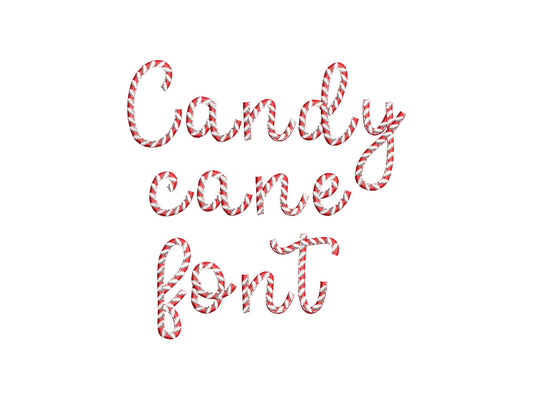 Dense Candy Cane Stitch Font