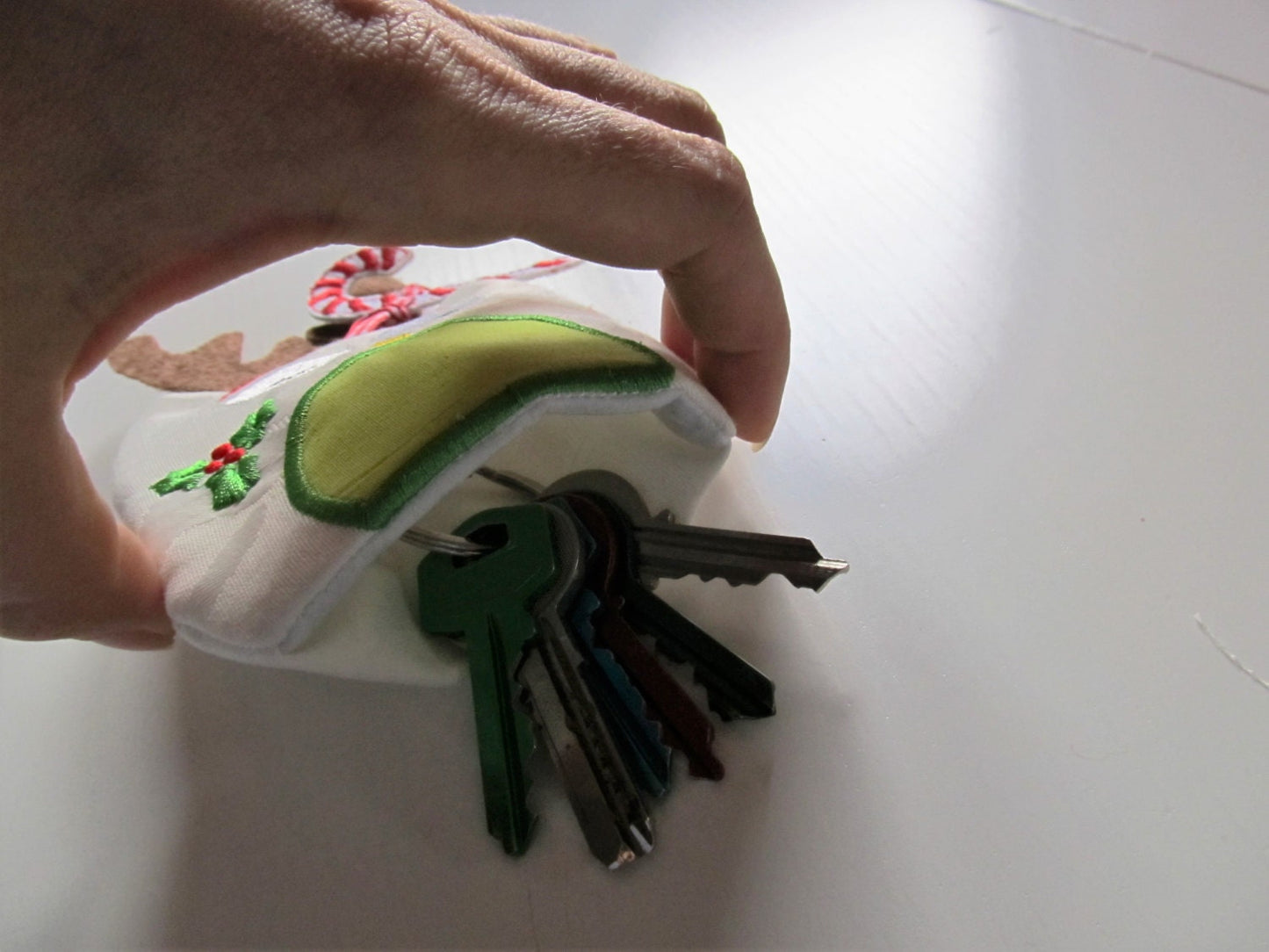 Peeking Bulldog Head Key Case