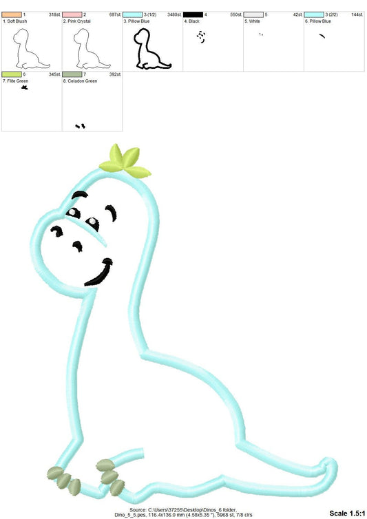 Little Dinosaur Baby Applique