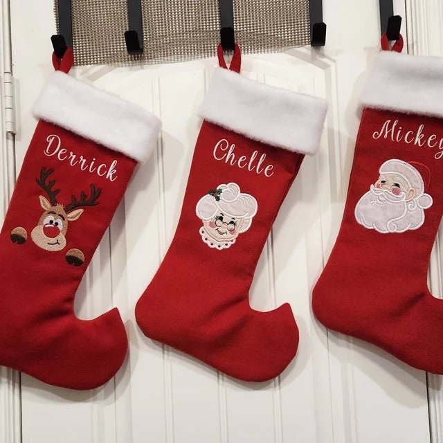 Mr and Mrs Santa Claus Applique