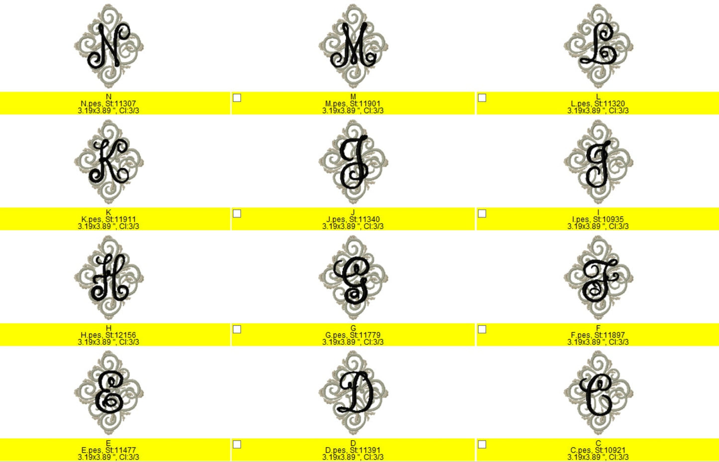 Ornamental Curl Monogram Font