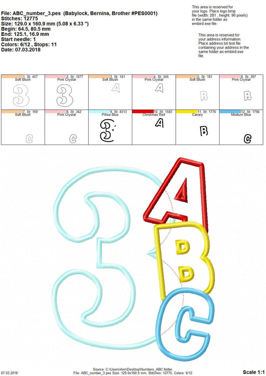 ABC School Birthday Numbers