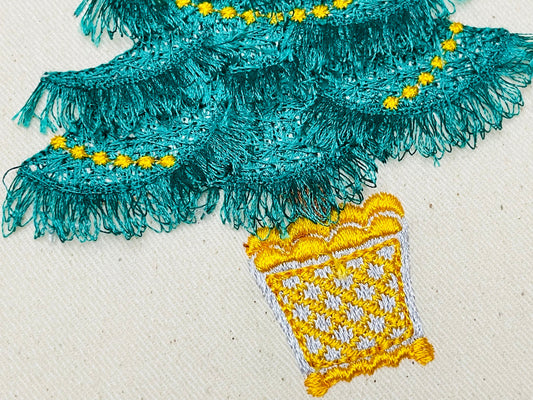 Fringed Topiary Christmas Tree