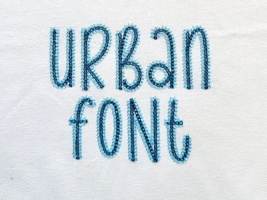 2-Color Urban Chain Stitch Font