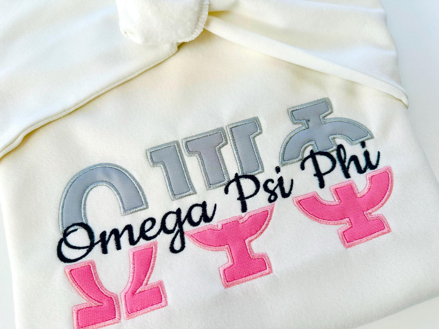 Split Greek Font Applique and Mini Font