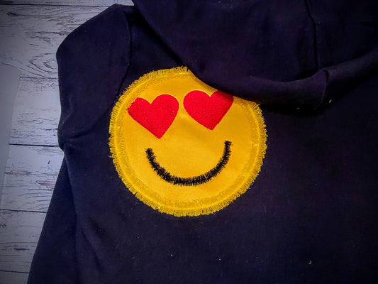 Big Fringed Happy Face Applique