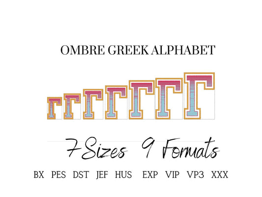 Iridescent 2-Color Sororities Varsity Greek Font Applique