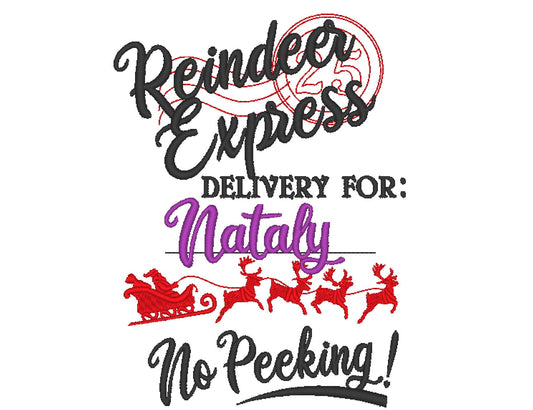 Reindeer Express Christmas Sack Stamp
