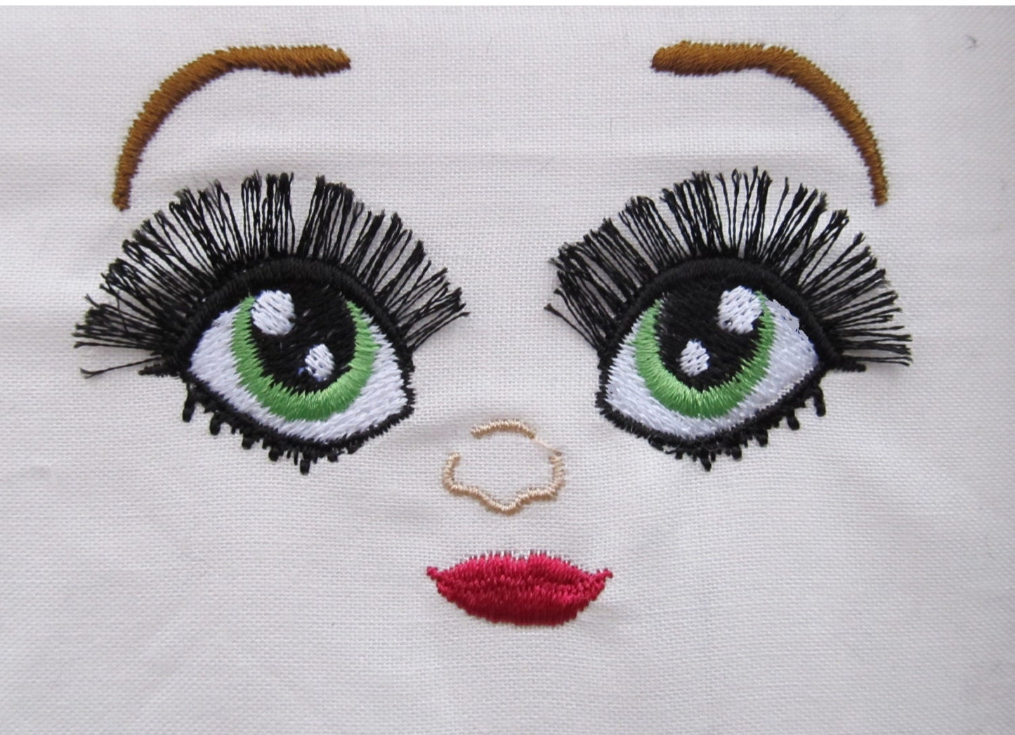 Doll Fringed Eyelashes and Eyes Set of 6