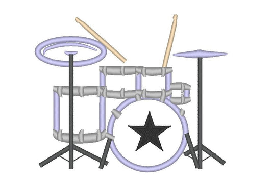 Drummer and Drum Applique