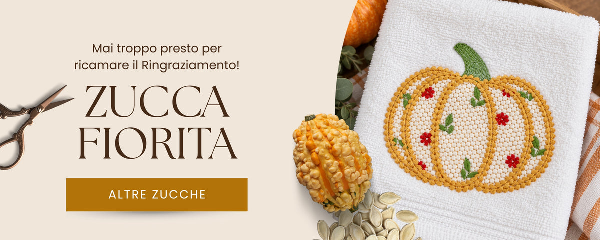Zucca fiorita da ricamo