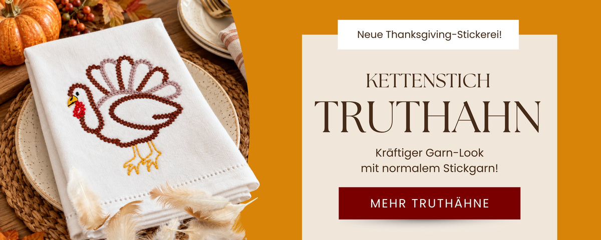 Truthahn im Kettenstich