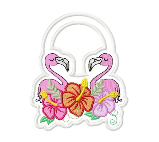 Flamingo And Hibiscus Towel Hanging Hole Topper