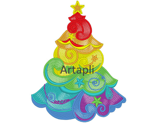 Rainbow Curl Christmas Tree