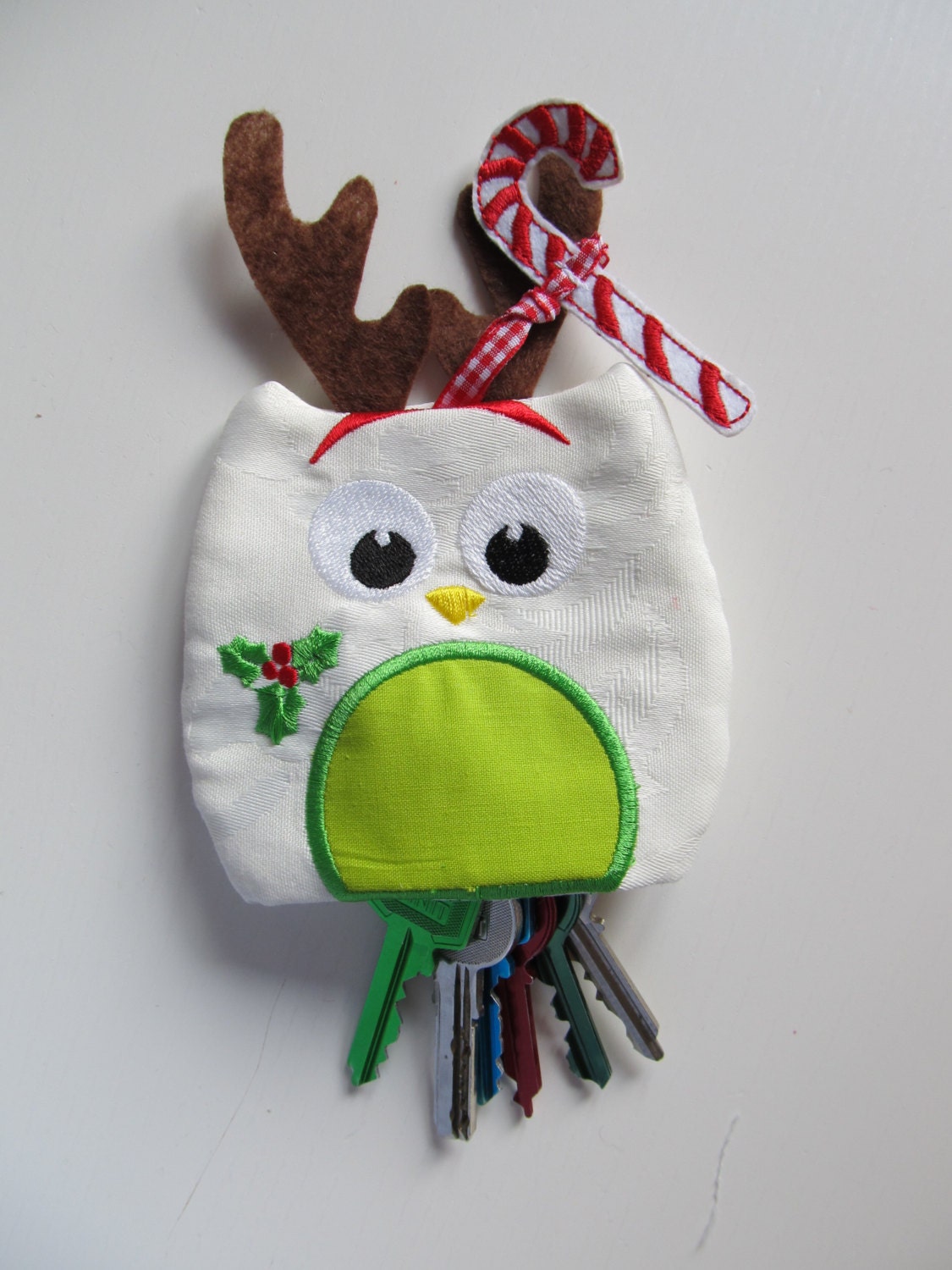 Christmas owl key case
