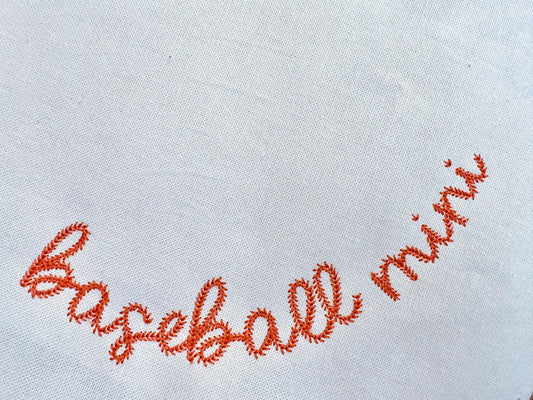 Sports Baseball Stitch Mini Font
