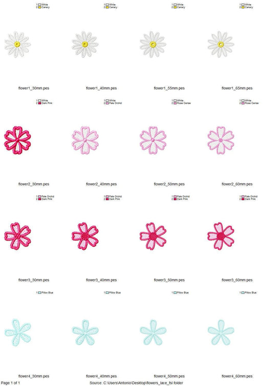 Mini Delicate Lace Flower Set FSl