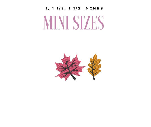 Autumn Fall Mini Leaf Set of 2