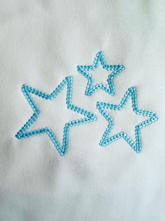 Extra bold chain stitch Star Machine Embroidery Designs mini sizes 1.5