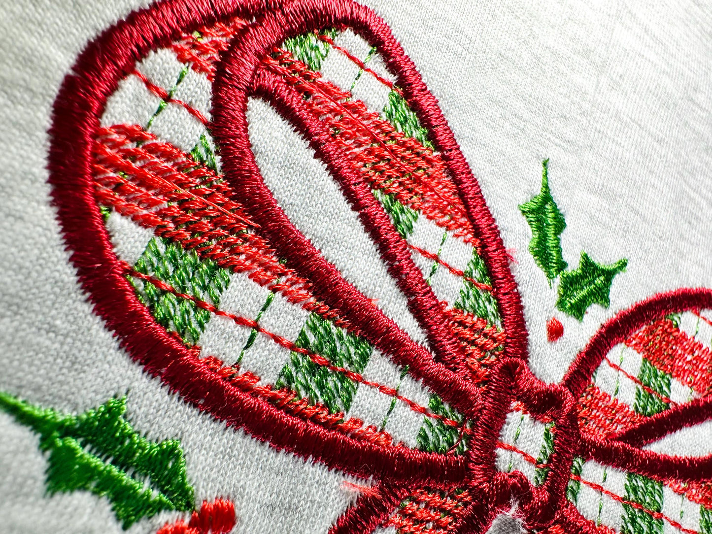 Gingham Plaid Christmas Bow