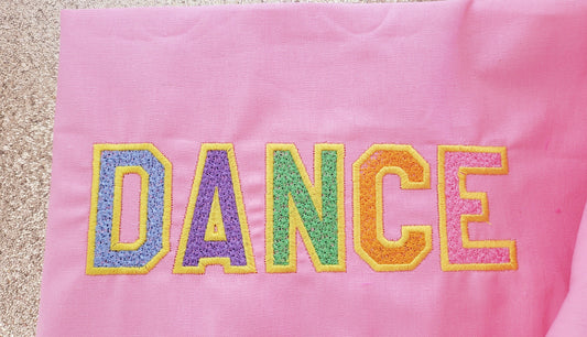 Faux Chenille Sport Block Font