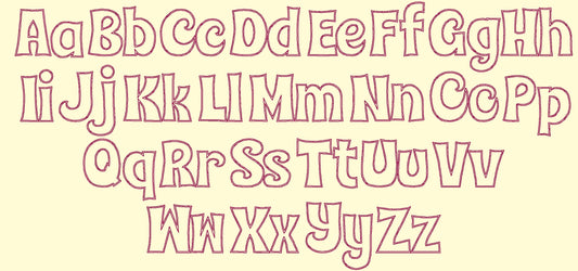 Raggedy Edge Applique Font Elon