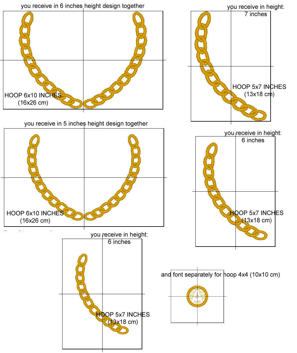 Rapper, rounded monogram on chain circle ALPHABET baby machine