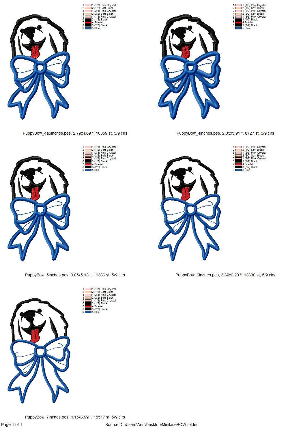 Dog and Bow Split Side Seam