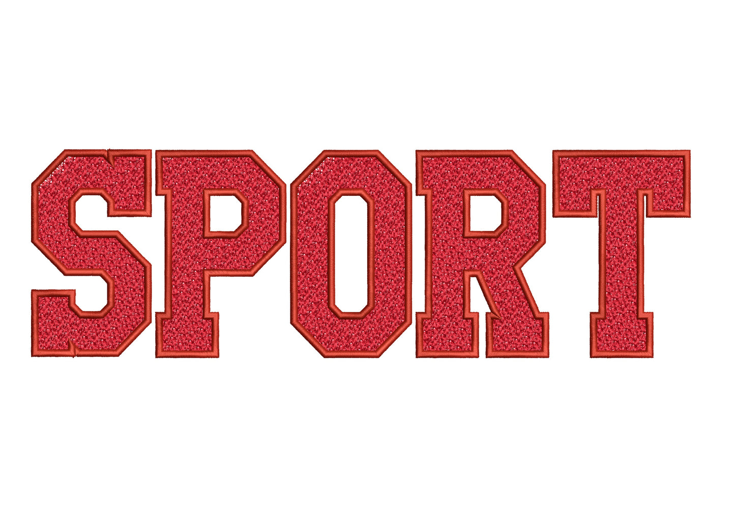 Faux Chenille Sport Block Font