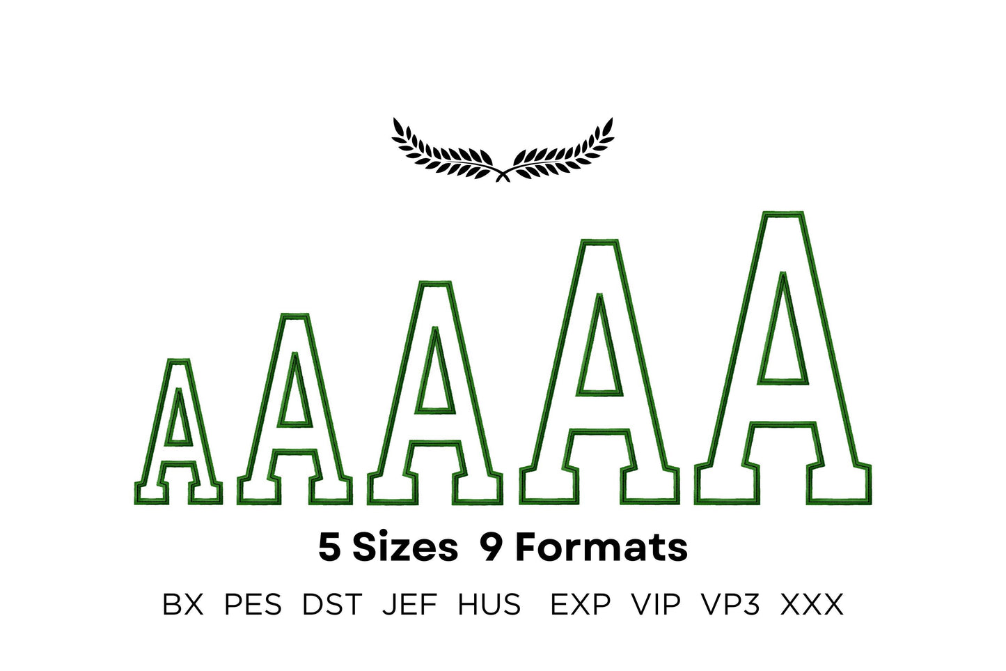 Big Sizes Sororities Greek Font Applique