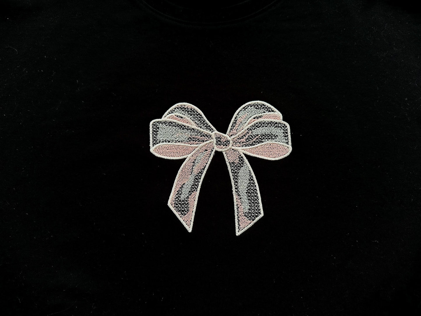 Light Stitch Lace Effect Bow