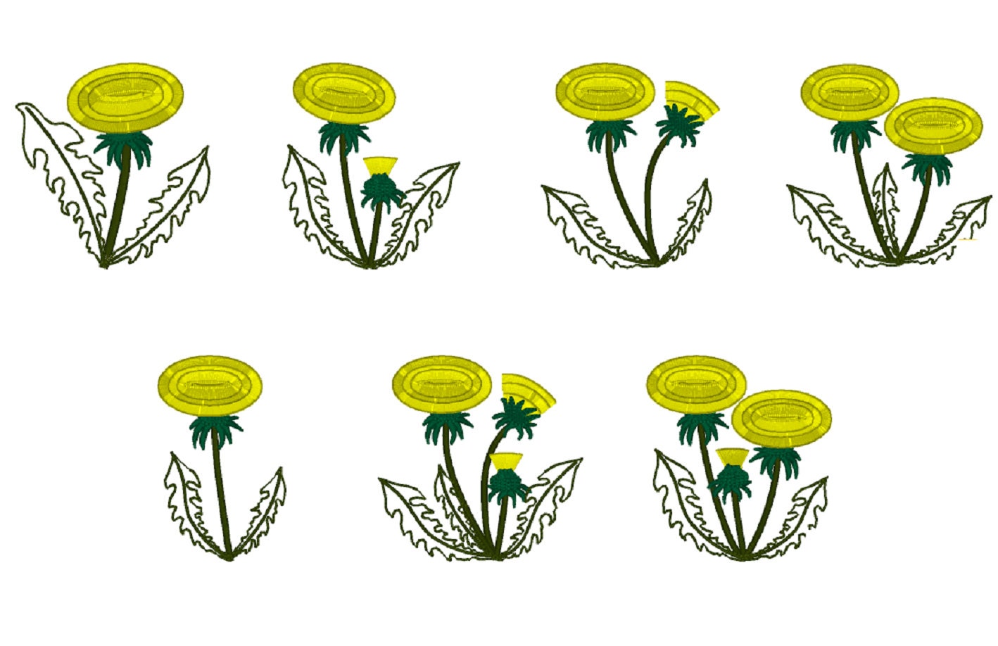 Mini Dandelion Set of 7
