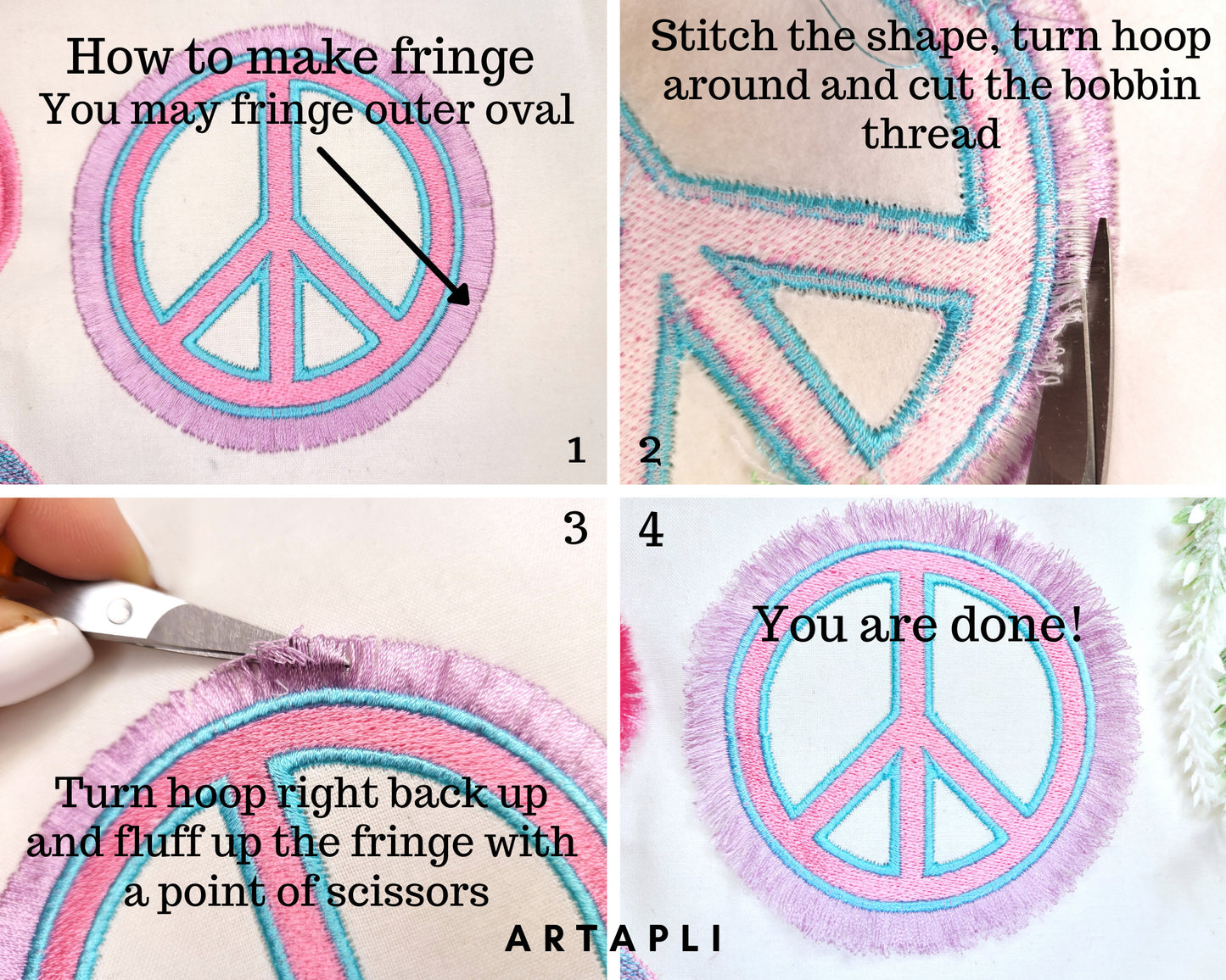 Fringed Peace Sign