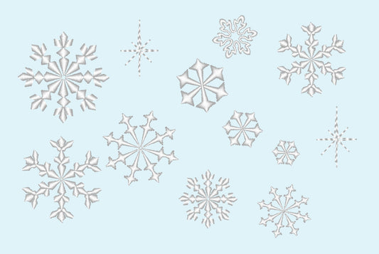 Snowflake Set of 5 and Bling Sparkle