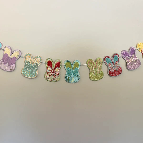 Easter Bunny with Bow Applique
