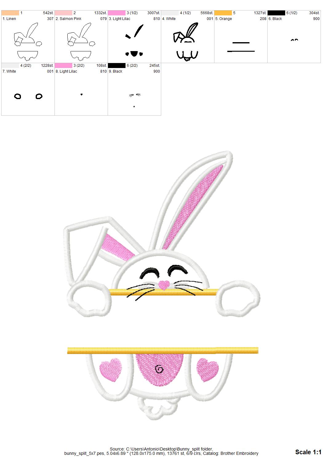 Lovely Split Bunny for Name