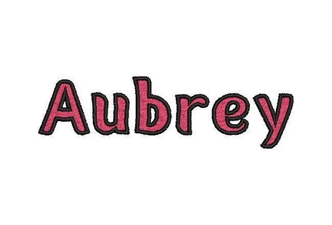 Bold Fill Stitch and Outline Kids Font